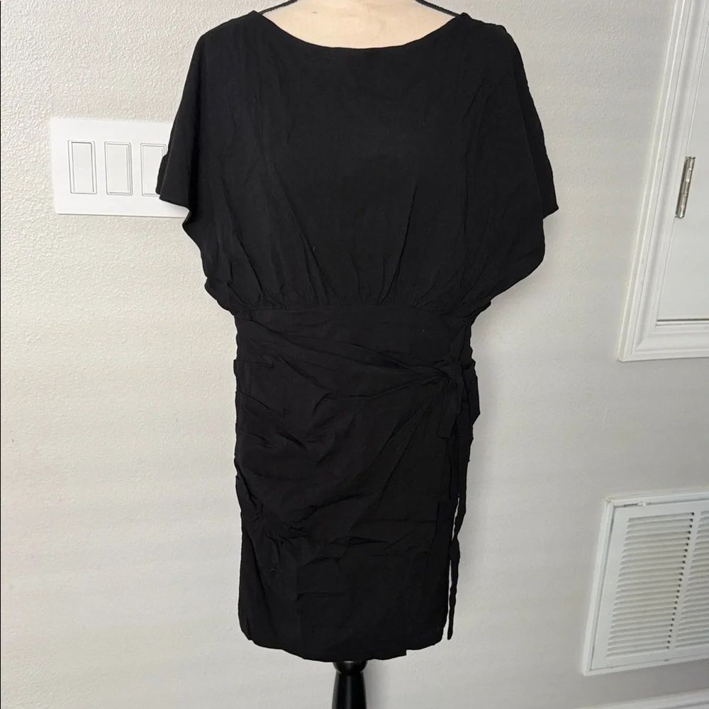 NWT Free People Elegant Black Wrap Open Back Dress Size XS